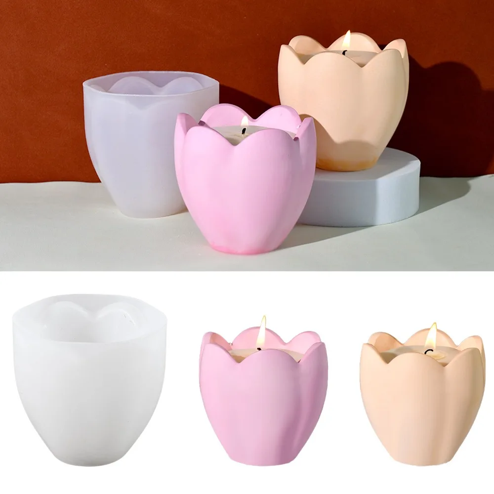 Candle Holder Supplies - توليب شمعة حامل قوالب السيليكون زهرة