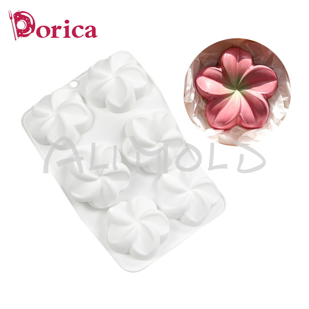 Candle Supplies Eu - 6 تجاويف زهرة قالب من السيليكون