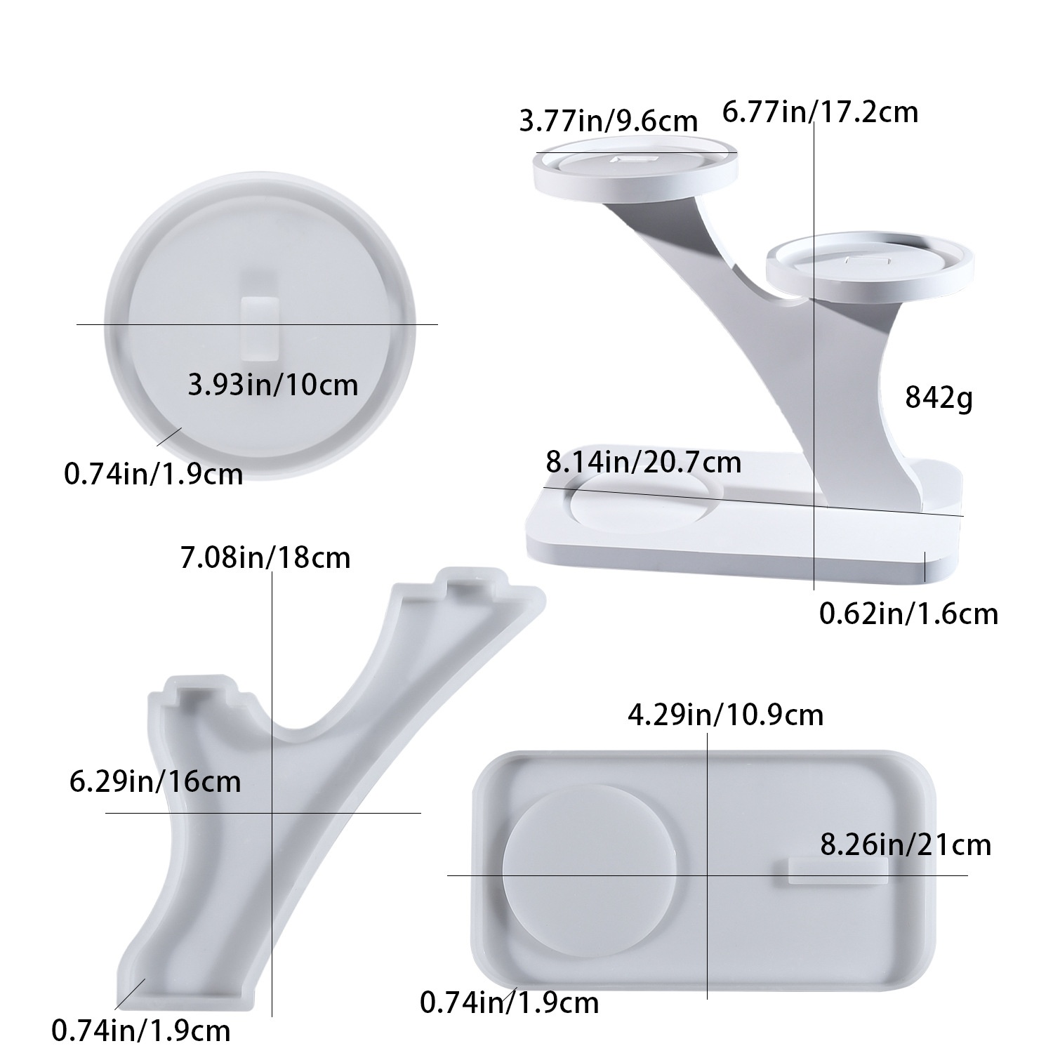 Candle Holder Supplies - قالب سيليكون لعمل حامل شموع من