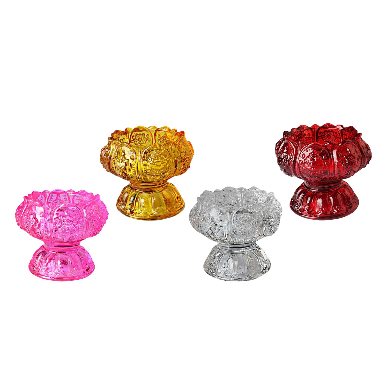 Candle Glass Supplies - حامل شموع صغير للوازم البوذية وحفلات