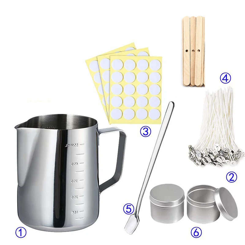 Candle Making Supplies Jars - مجموعة مستلزمات صناعة الشموع DIY أدوات