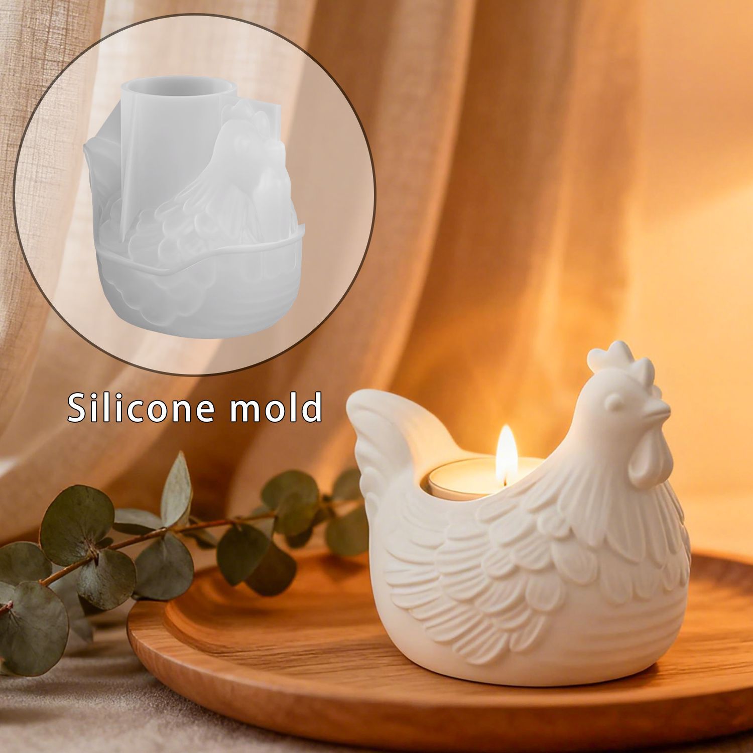 Candle Holder Supplies - DIY 3D ليتل الدجاج شمعة حامل