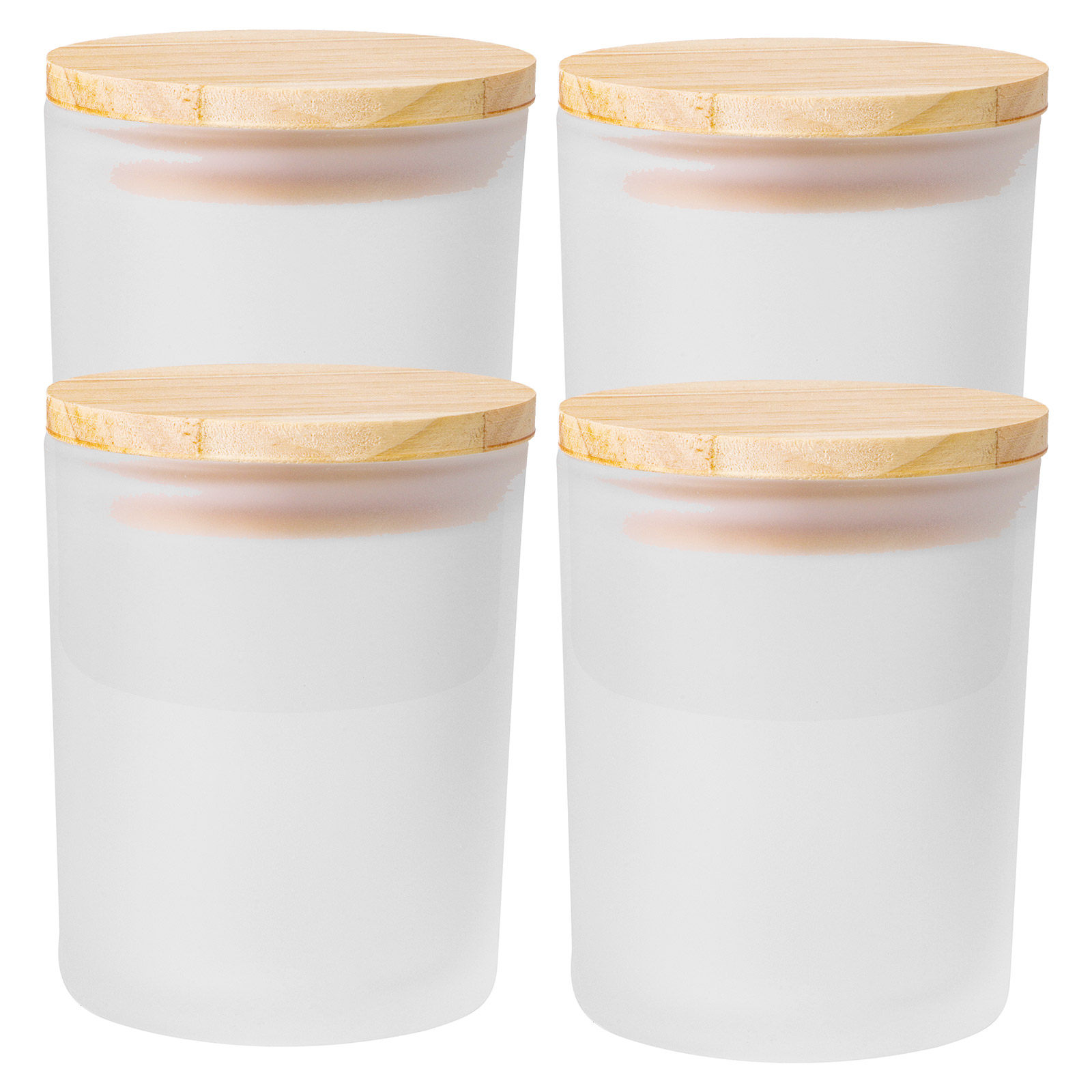 Candle Making Supplies Jars - 4 قطع من الأكواب الزجاجية المطفأة