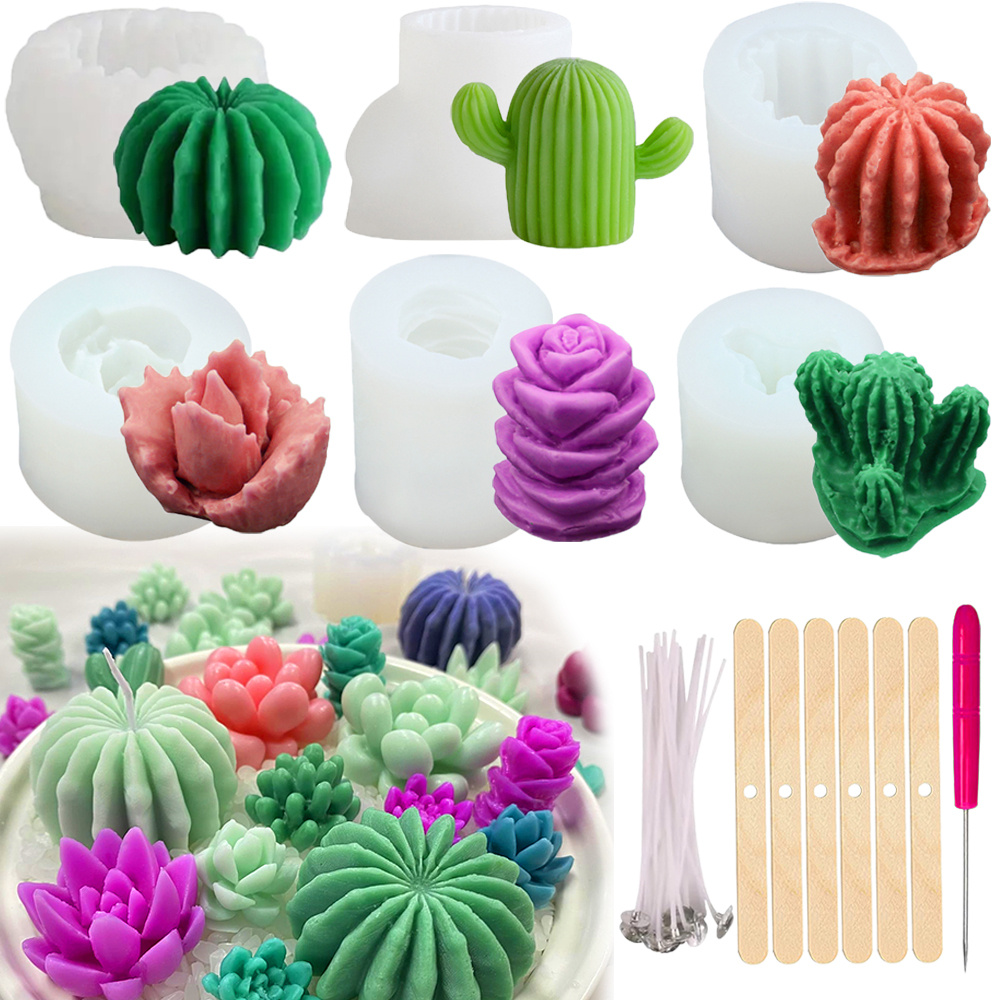 Candle Supplies Tins - 6 قطعة قوالب شموع سيليكون عصارية