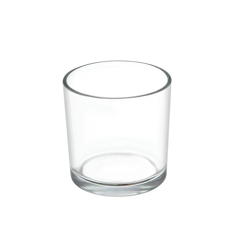 Candle Glass Supplies - حامل شموع زجاجي شفاف فاخر، وعاء