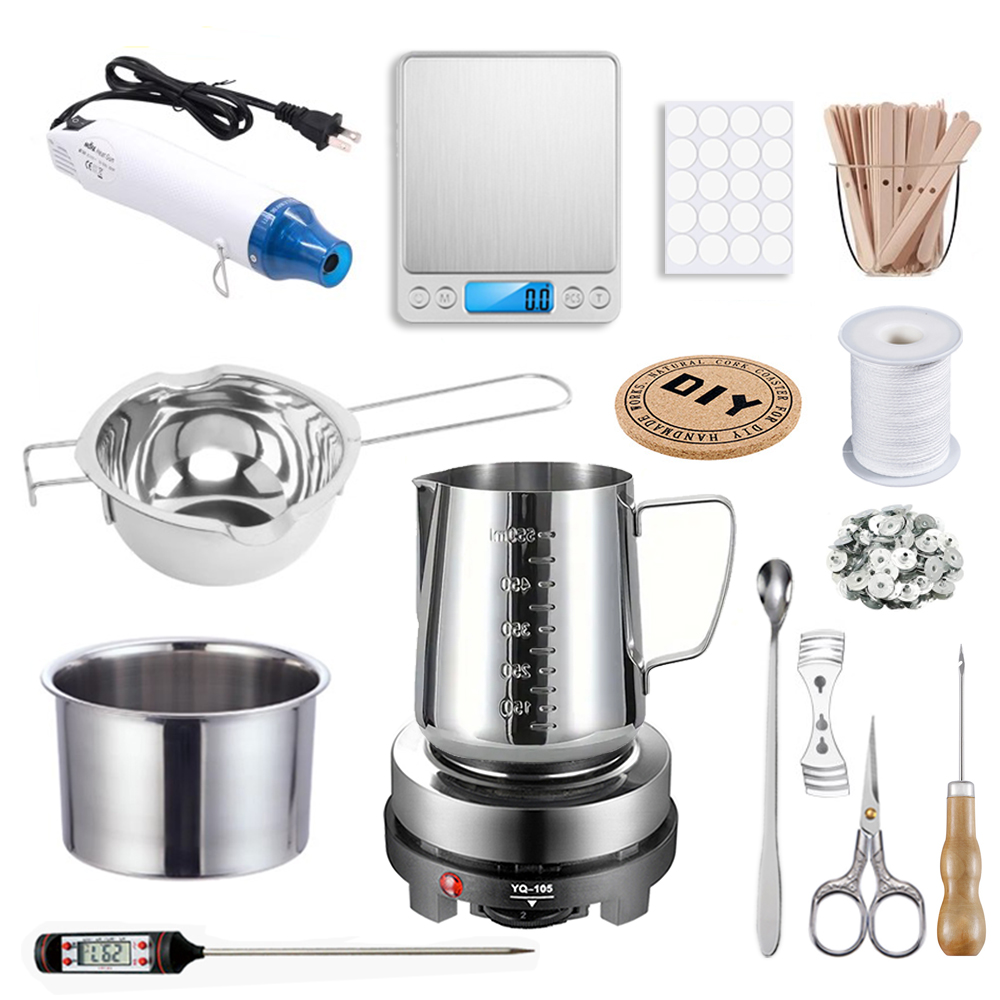 Candle Making Supplies Jars - مجموعة أدوات صنع الشموع المعطرة بنفسك،