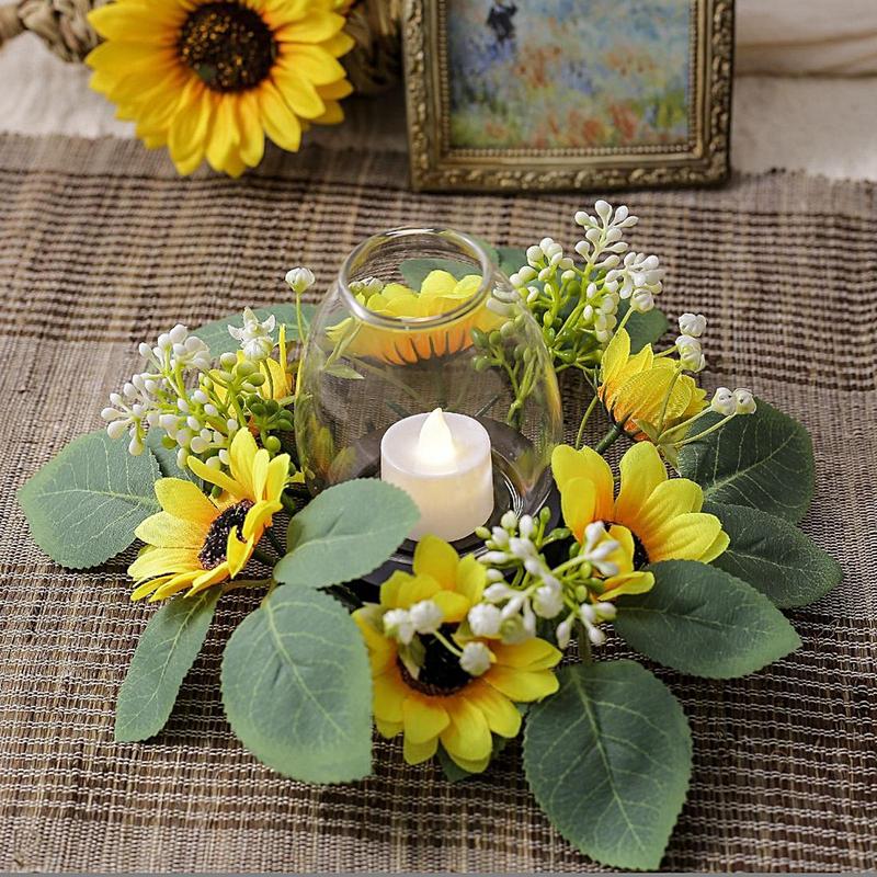 حلقات شموع عباد الشمس الاصطناع - مراجعة Candle Holder Supplies وسعره