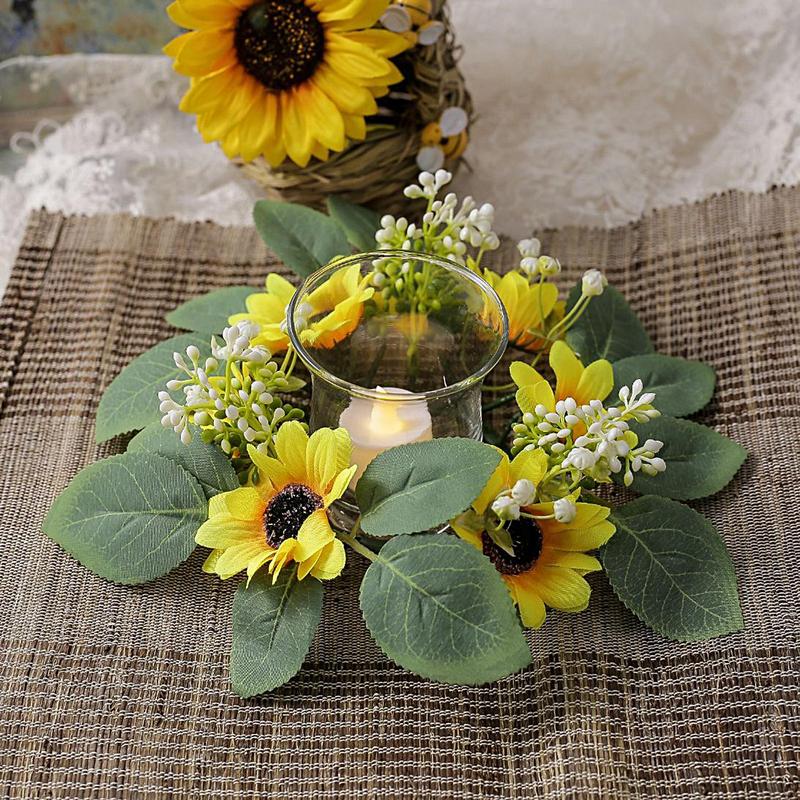 حلقات شموع عباد الشمس الاصطناع - مراجعة Candle Holder Supplies وسعره