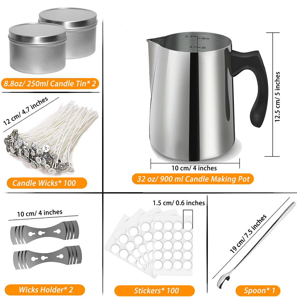 لوازم مجموعة أدوات صنع الشموع  - مراجعة Candle Making Supplies Jars وسعره