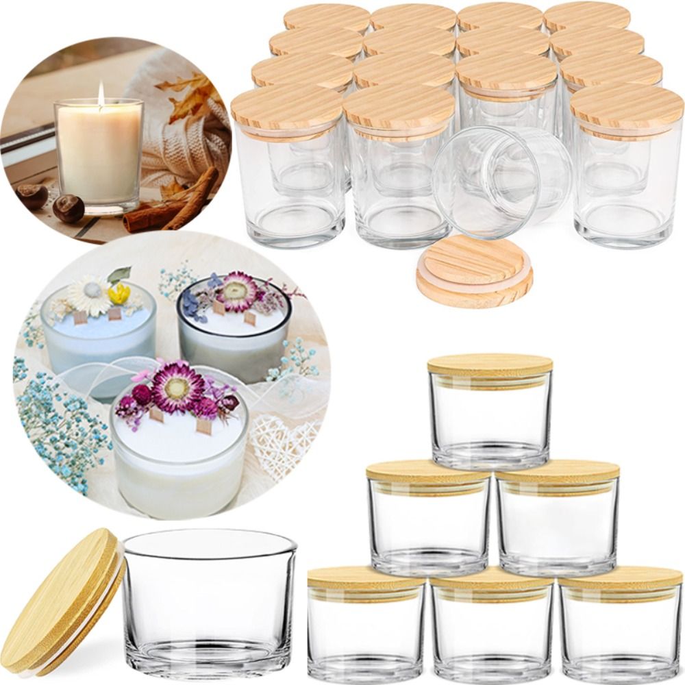 برطمانات شموع زجاجية شفافة، حا - مراجعة Candle Making Supplies Jars وسعره