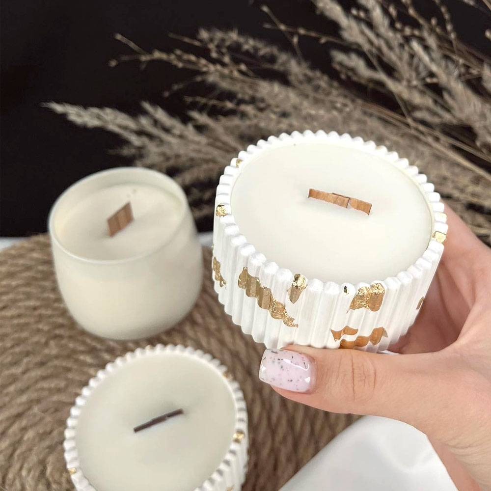 جرة شمعة خرسانية قالب من السيل - مراجعة Candle Making Supplies Jars وسعره