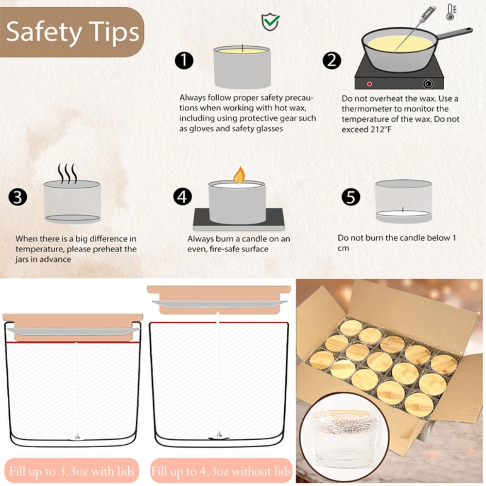 جديد واضح الزجاج شمعة الجرار ش - مراجعة Candle Making Supplies Jars وسعره