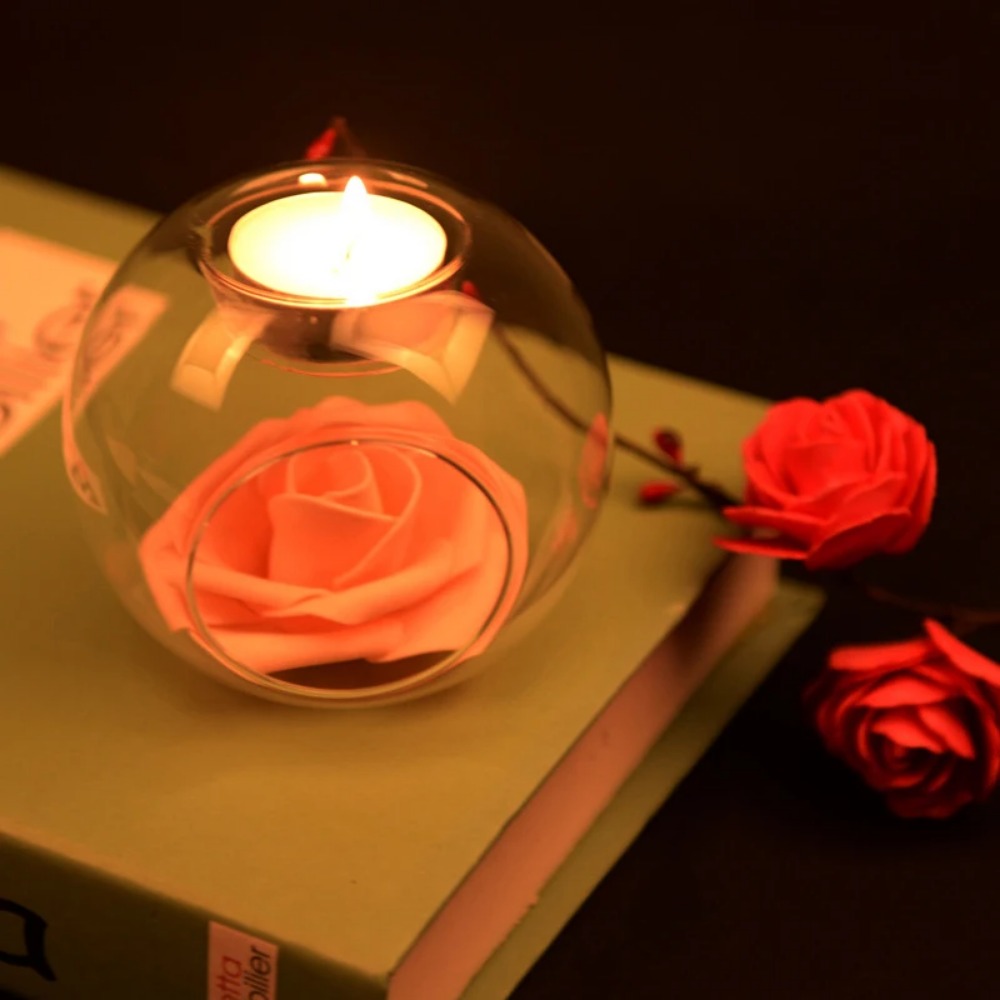 6/12 قطعة حامل شموع زجاجي دائر - مراجعة Candle Holder Supplies وسعره
