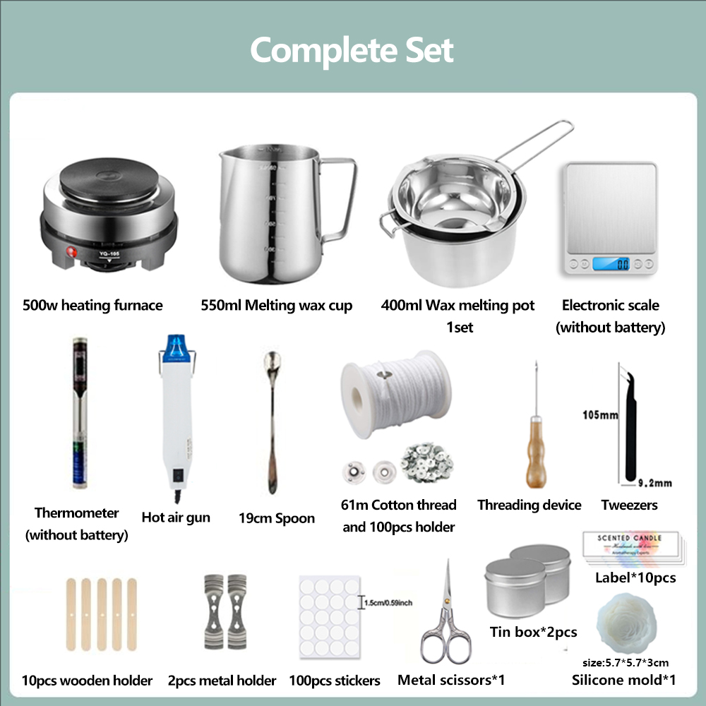 مجموعة أدوات صنع الشموع المعطر - مراجعة Candle Making Supplies Jars وسعره